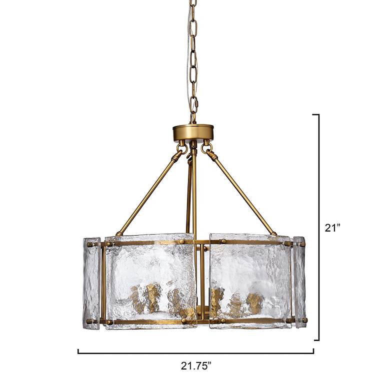 Image 6 Jamie Young Glenn 21 3/4"W Antique Brass 6-Light Chandelier more views