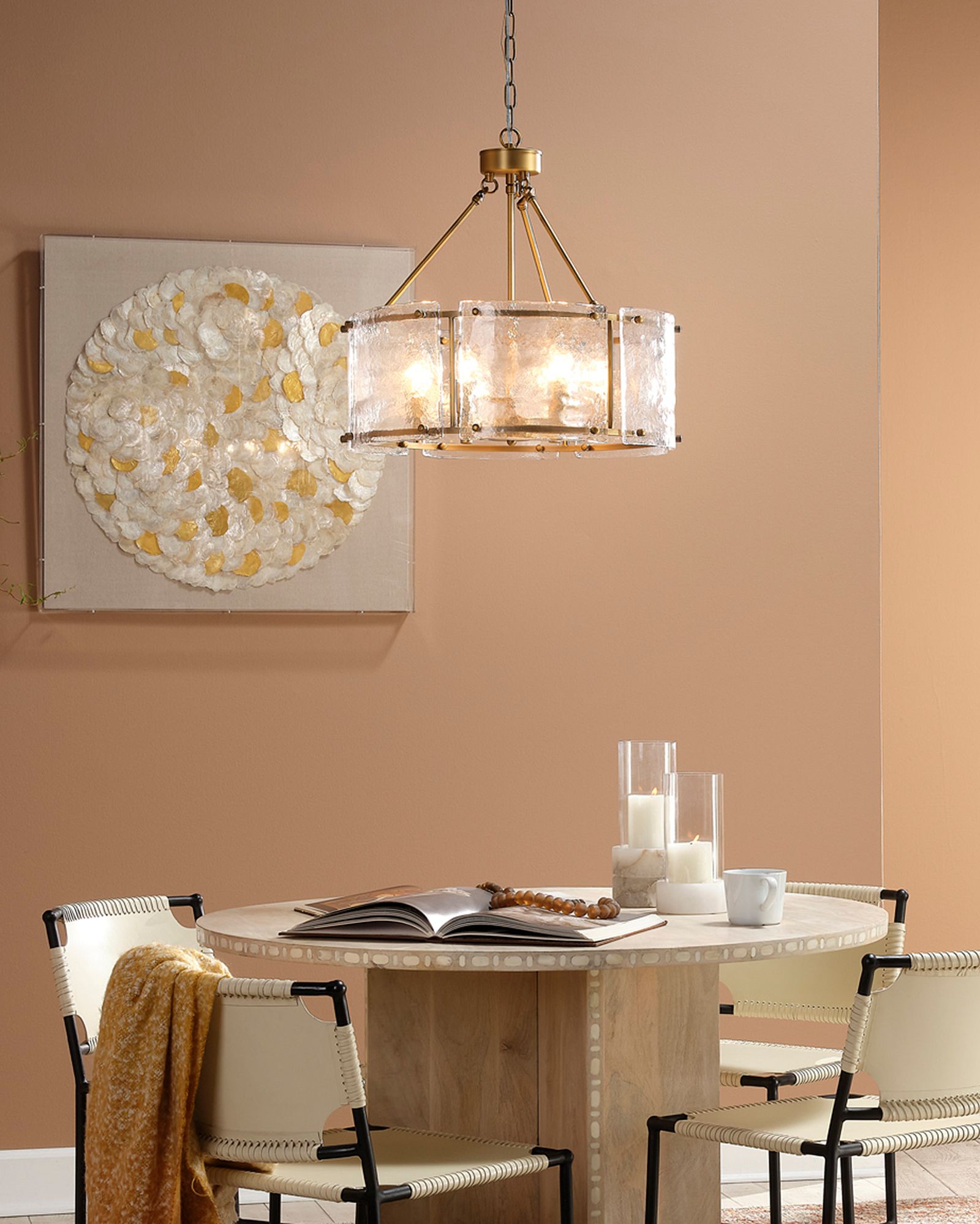 Jamie Young Glenn 21 3/4"W Antique Brass 6-Light Chandelier