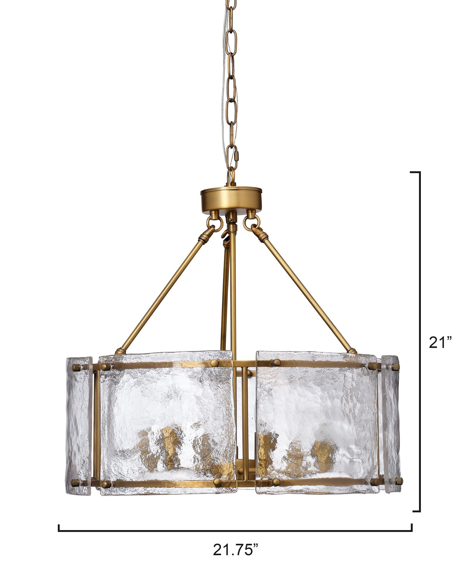 Jamie Young Glenn 21 3/4"W Antique Brass 6-Light Chandelier