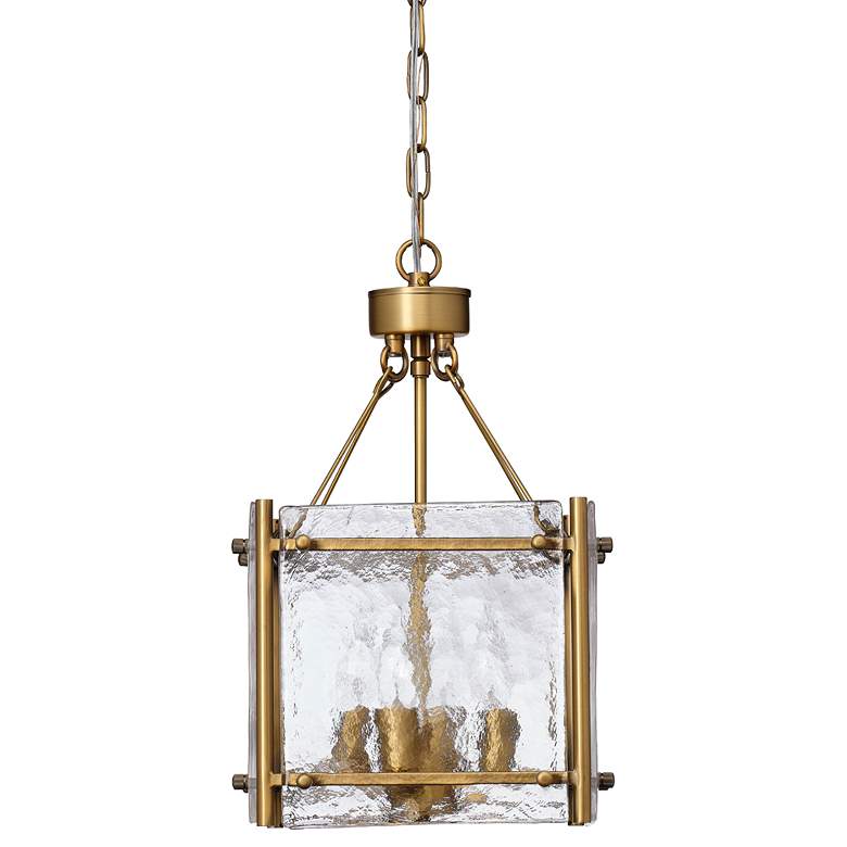 Image 1 Jamie Young Glenn Small Square Metal Chandelier, Antique Brass