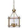 Jamie Young Glenn Small Square Metal Chandelier, Antique Brass