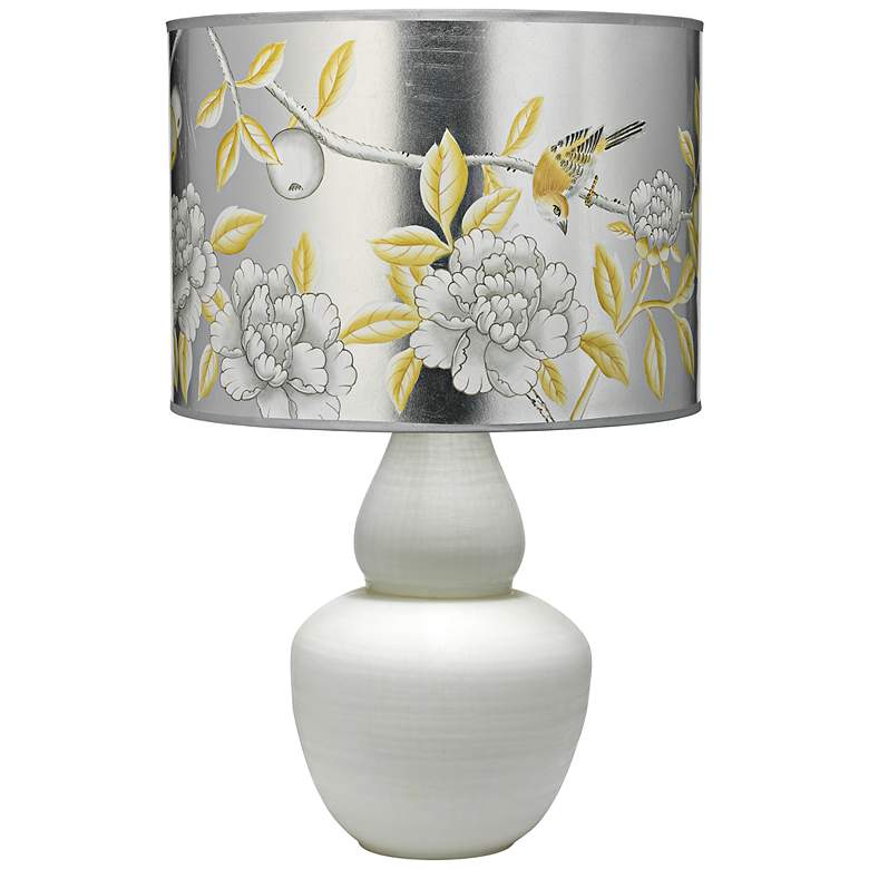 Image 1 Jamie Young Gourd Hand-Painted Platinum Glass Table Lamp