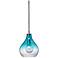 Jamie Young Gradient Aqua Glass 7" Wide Mini Pendant