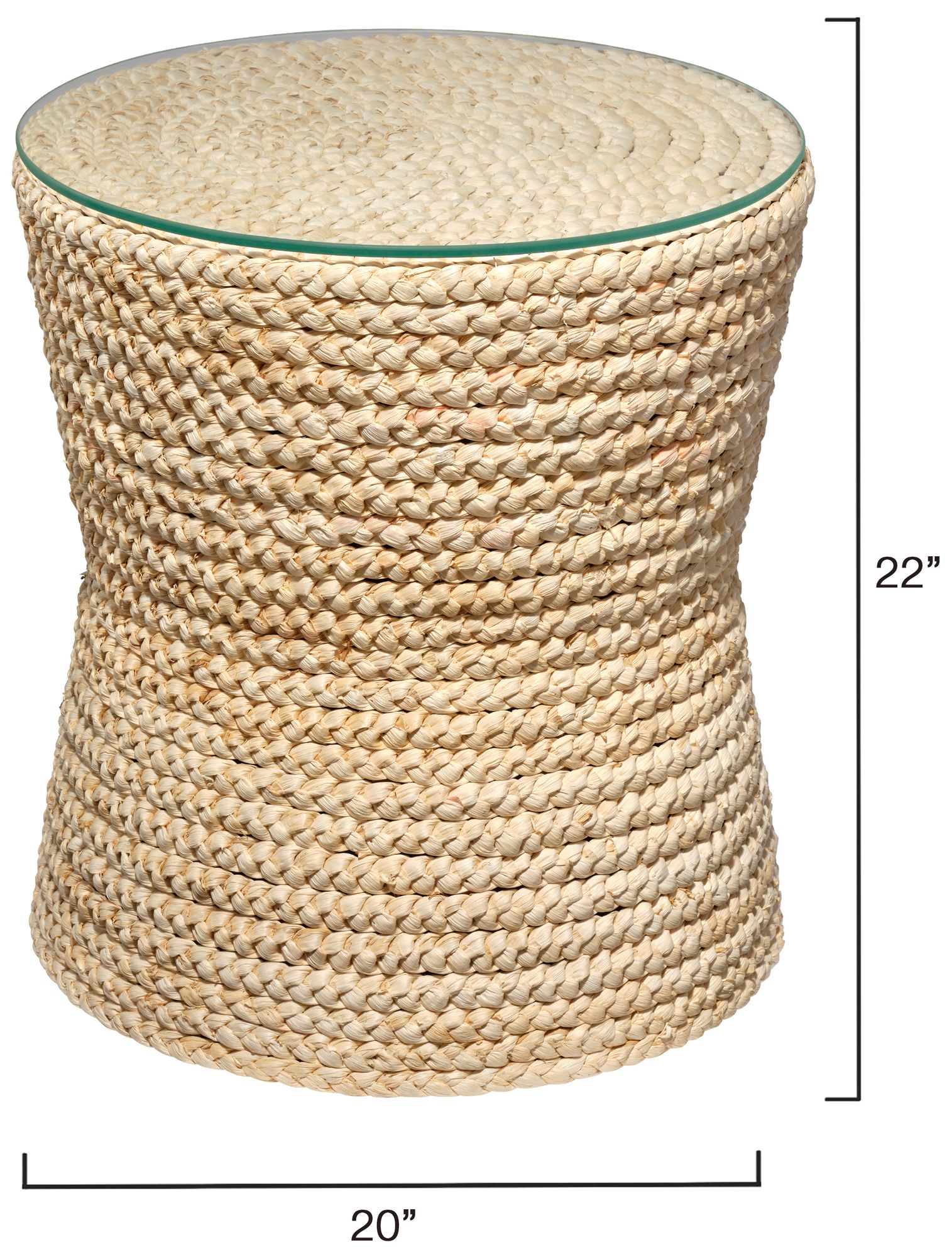 Image 3 Jamie Young Grain Braided Side Accent Table more views