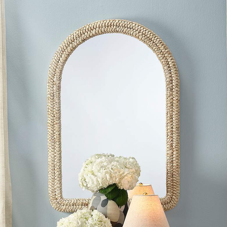 Image 1 Jamie Young Grain Woven Corngrass Arch Wall Mirror