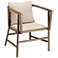 Jamie Young Grayson Gray Wood and Off-White Linen Armchair