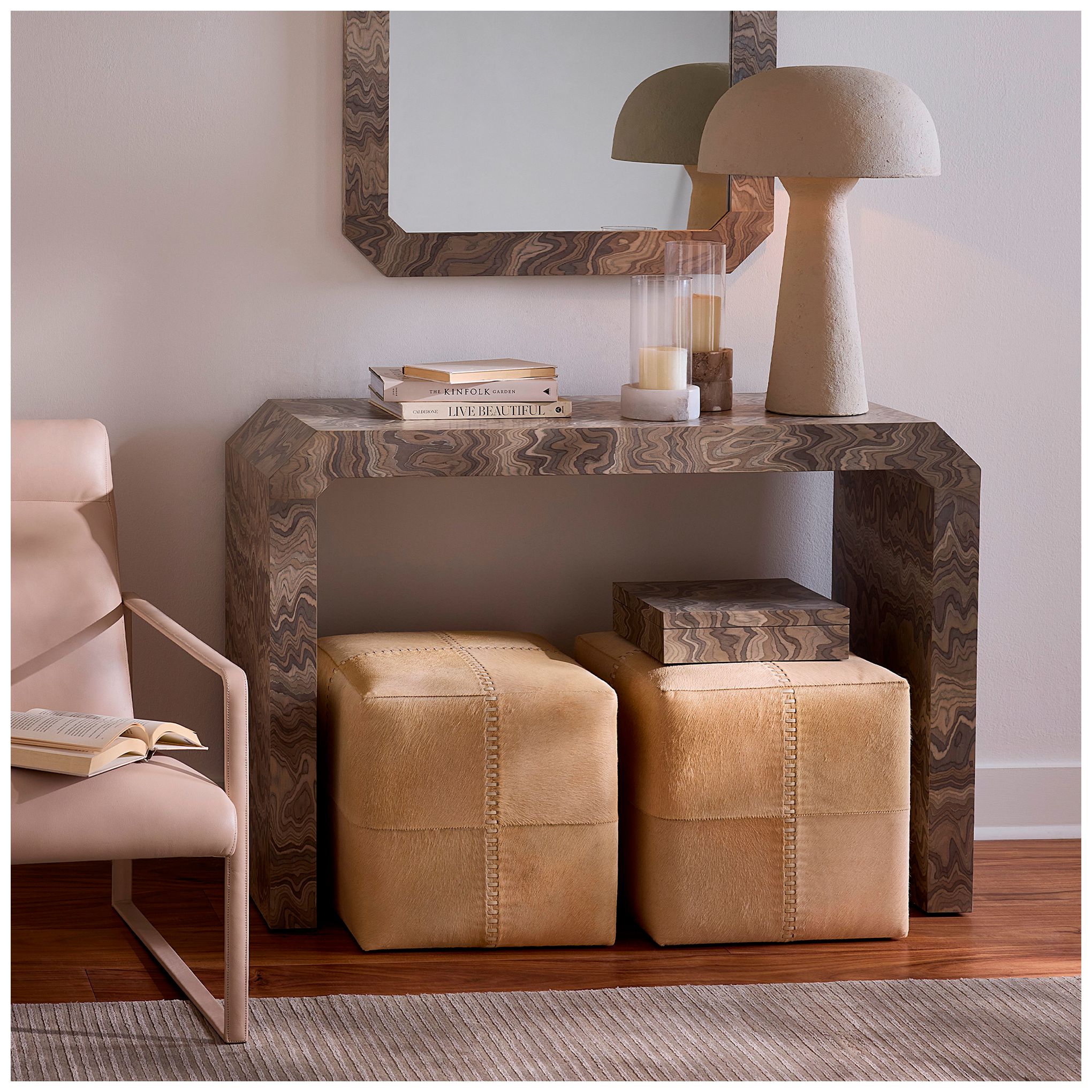 Image 4 Jamie Young Grounded Veneer Console Table 32" in Gray more views