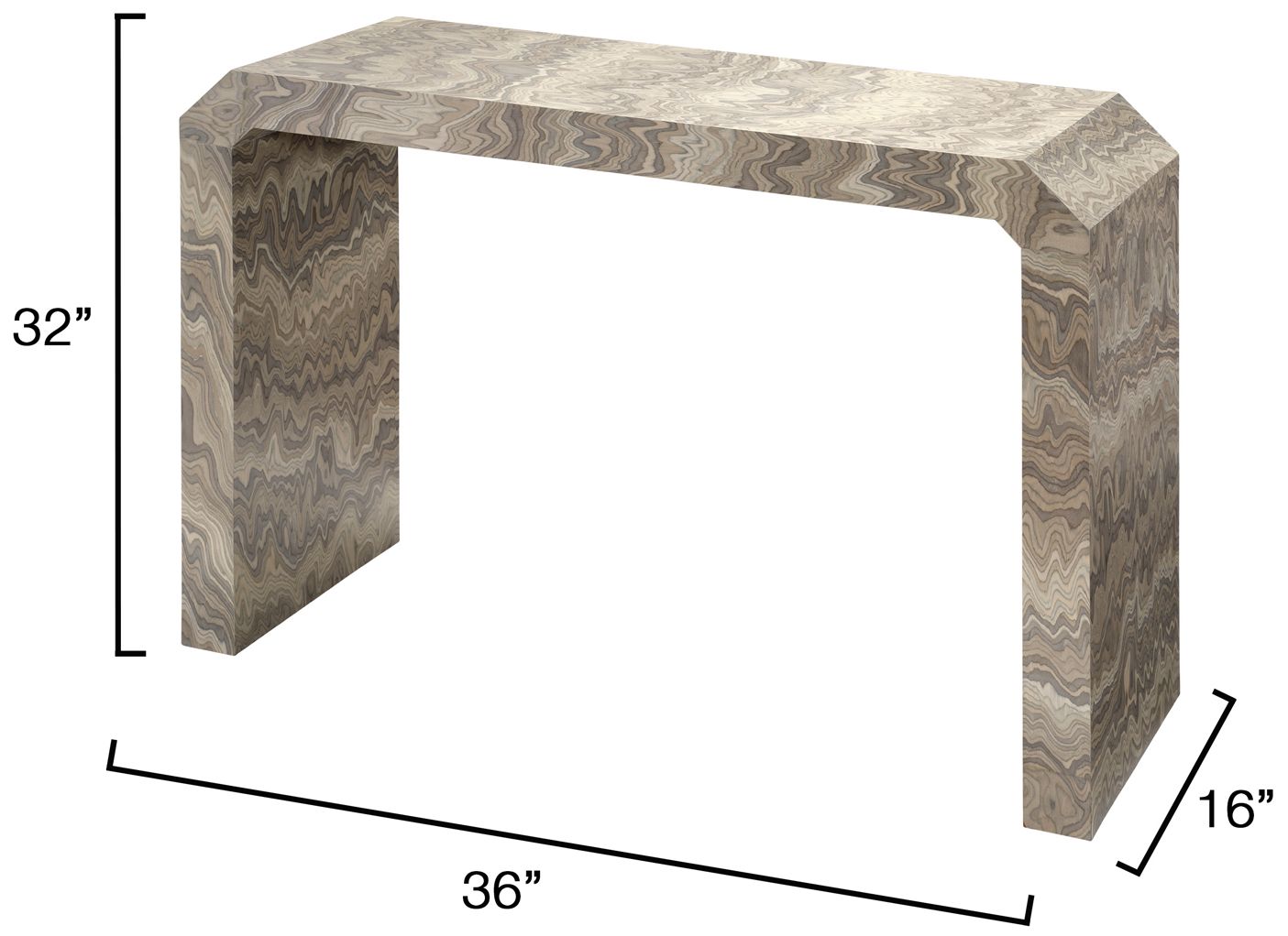 Image 5 Jamie Young Grounded Veneer Console Table 32" in Gray more views