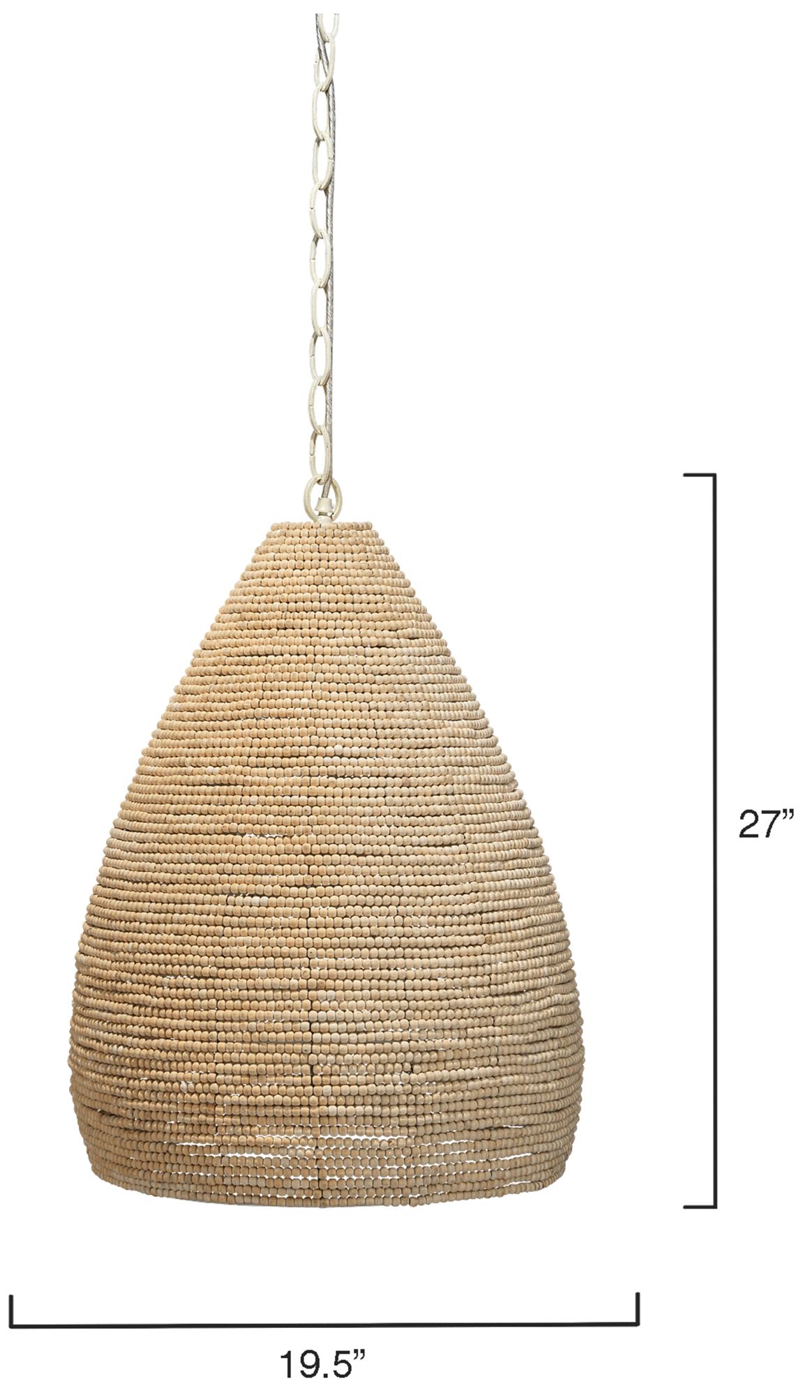 Image 3 Jamie Young Gulf Wood Beaded 1-Light Pendant more views