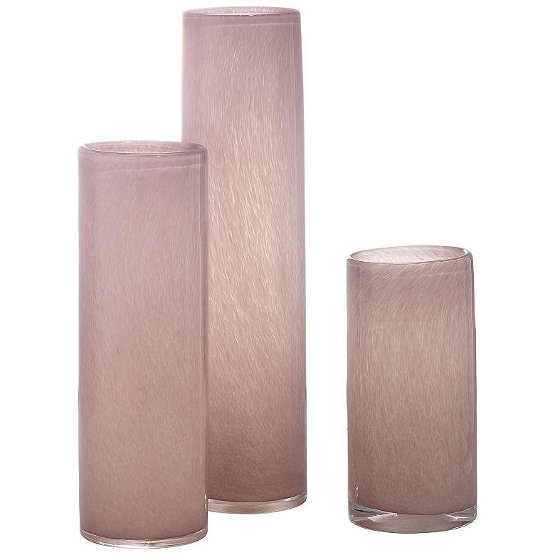 Image 1 Jamie Young Gwendolyn Pink Salt Glass Vases Set of 3