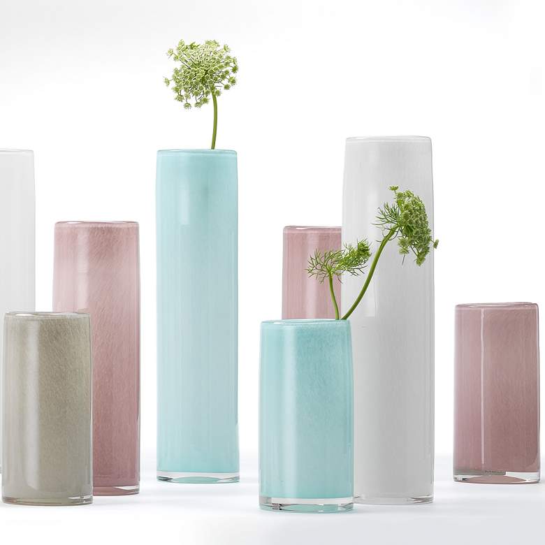 Image 4 Jamie Young Gwendolyn Pink Salt Glass Vases Set of 3 more views