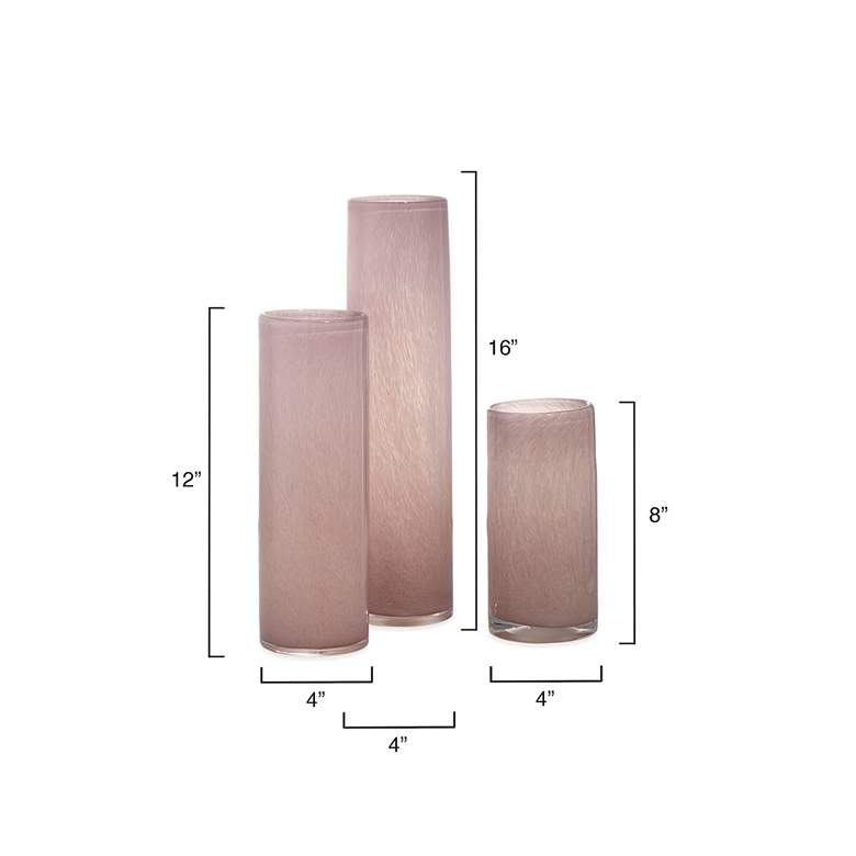 Image 6 Jamie Young Gwendolyn Pink Salt Glass Vases Set of 3 more views