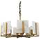 Jamie Young Halo 21" Wide Brass and Alabaster Chandelier