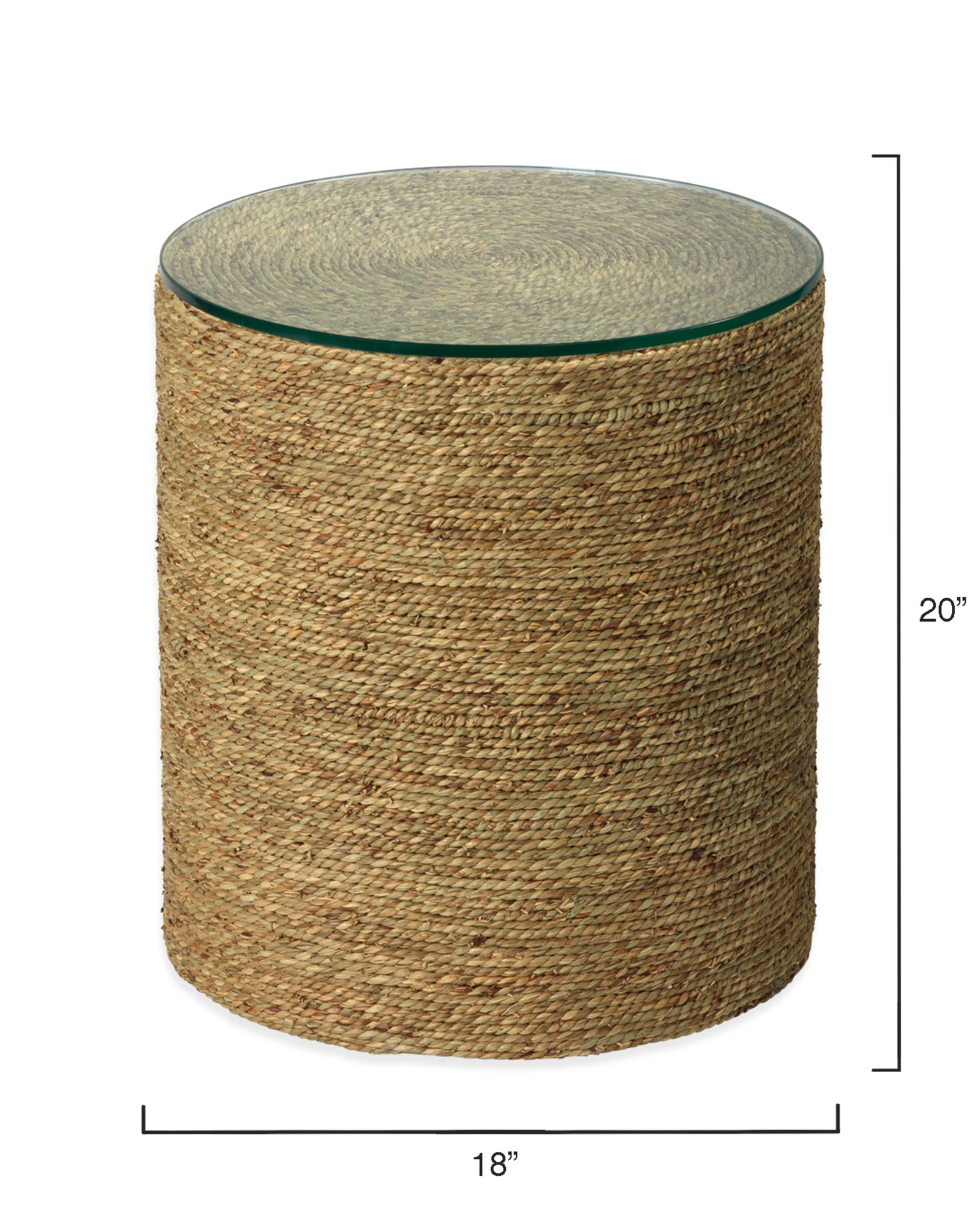 Image 4 Jamie Young Harbor 18" Wide Natural Seagrass Round Side Table more views