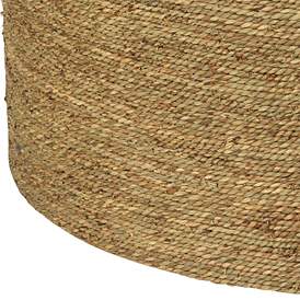 Image4 of Jamie Young Harbor 36" Wide Natural Seagrass Round Coffee Table more views
