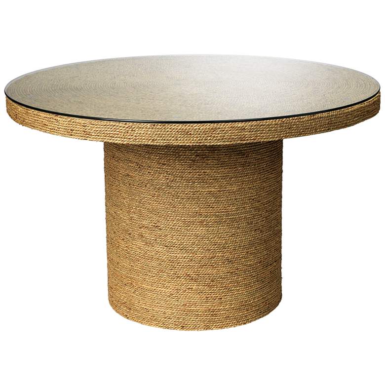 Image 1 Jamie Young Harbor 48 inch Wide Natural Seagrass Round Table