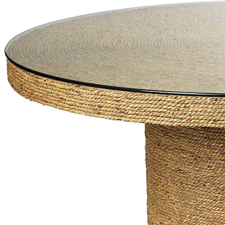 Image 3 Jamie Young Harbor 48 inch Wide Natural Seagrass Round Table more views
