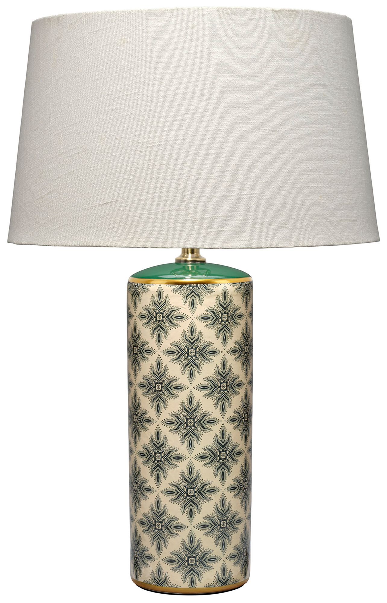 Image 2 Jamie Young Harlequin Ceramic Table Lamp with Linen Shade 31"