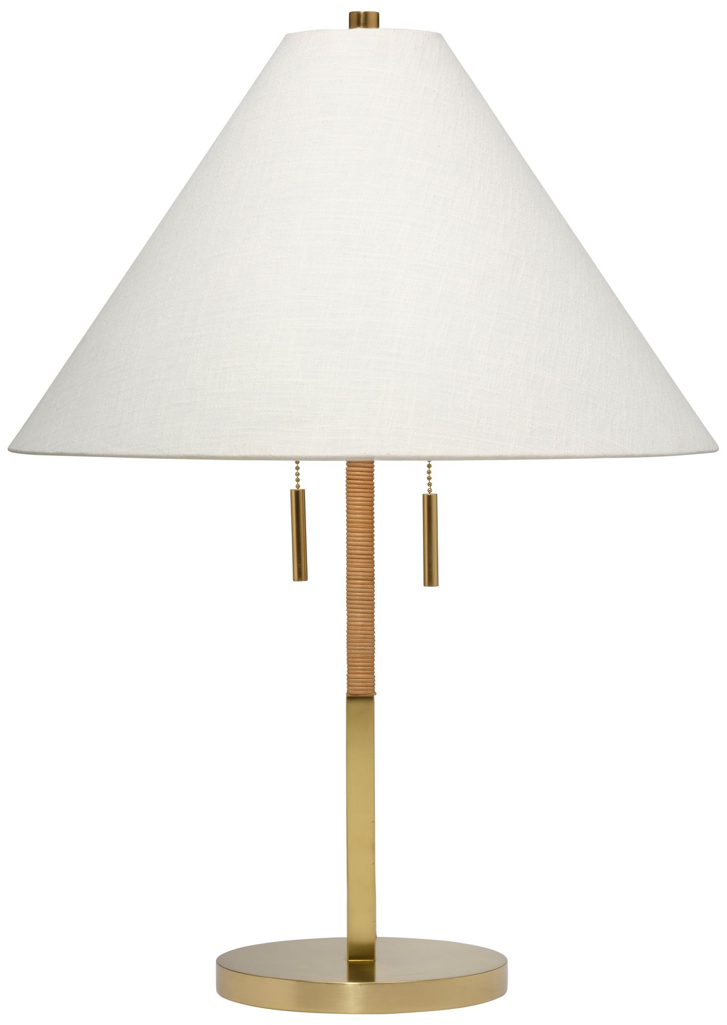 Jamie Young Harrison Rattan Table Lamp 27" in Natural