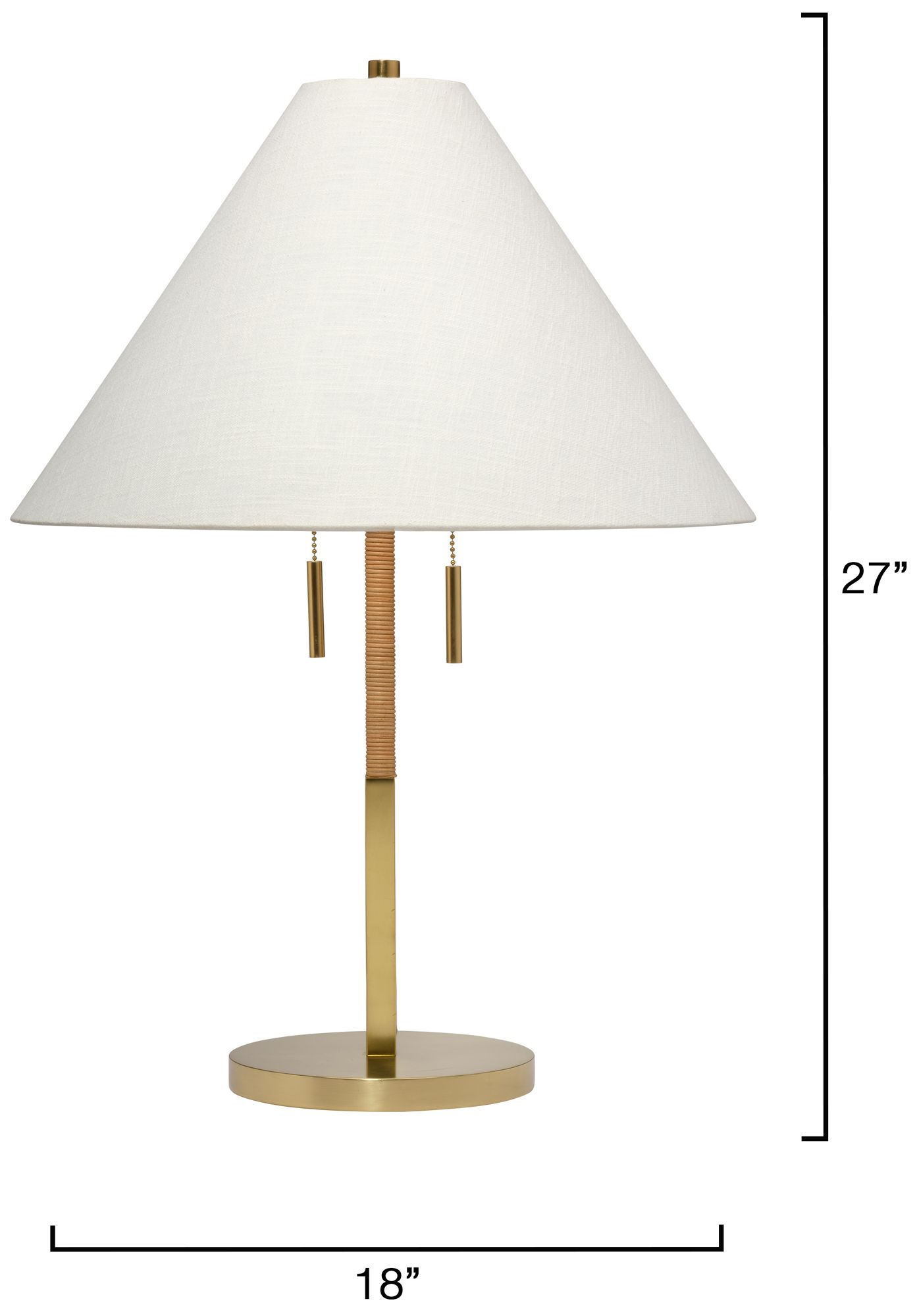Image 3 Jamie Young Harrison Rattan Table Lamp 27" in Natural more views