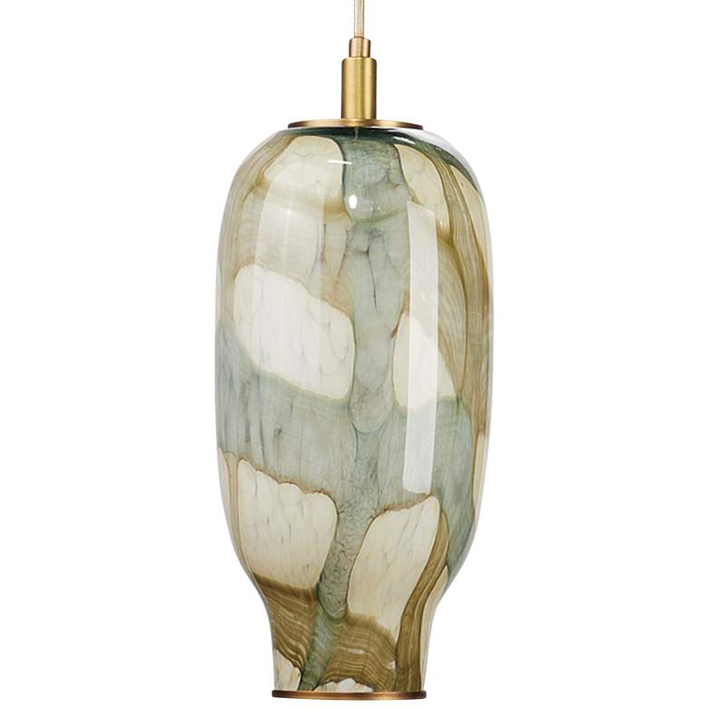 Image 1 Jamie Young Helen 6 3/4 inch Wide Elongated Abstract Glass Pendant Light