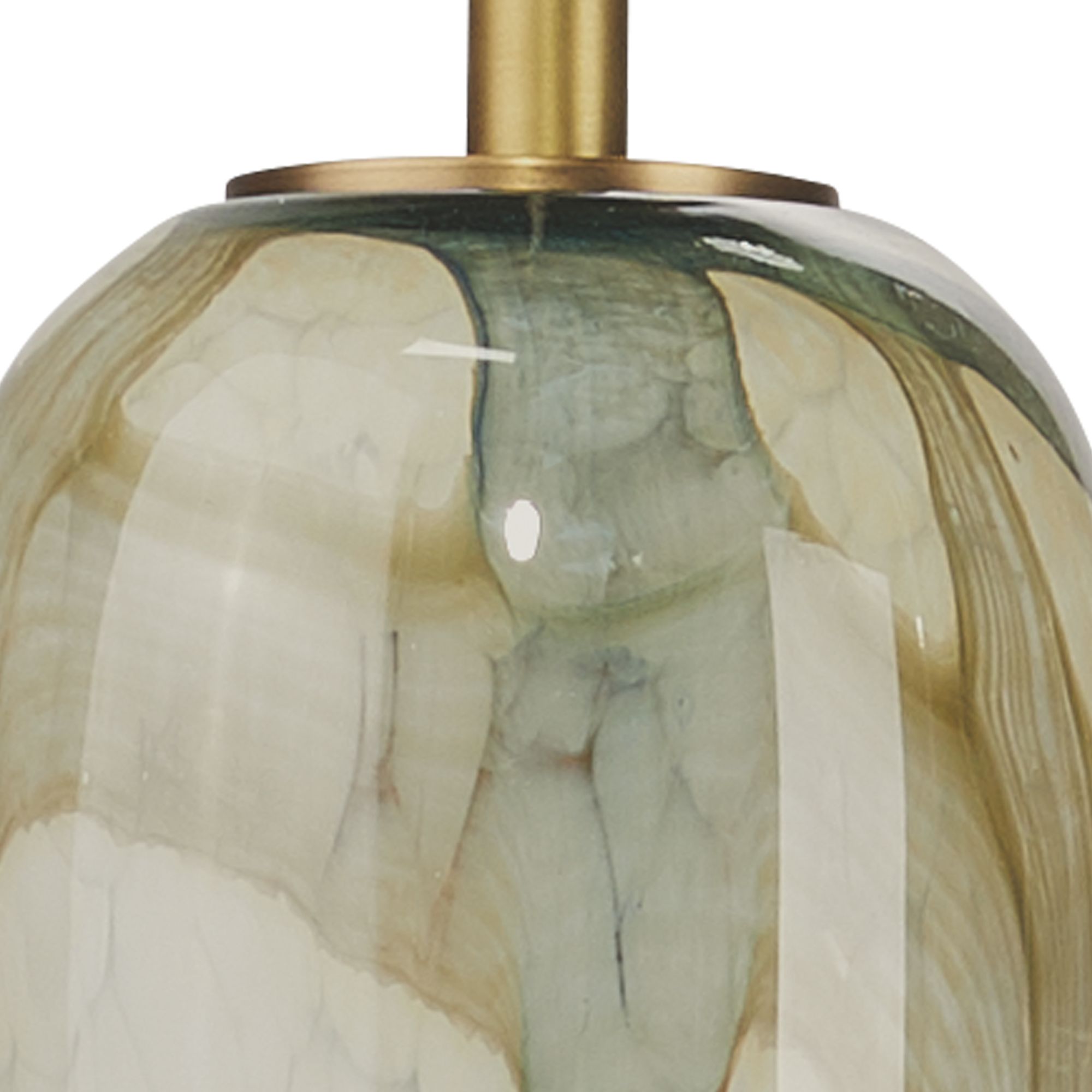 Image 6 Jamie Young Helen 6 3/4" Wide Elongated Abstract Glass Pendant Light more views