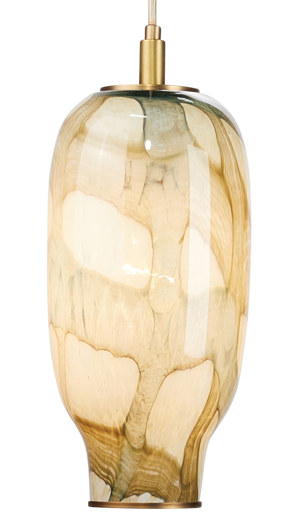 Image 7 Jamie Young Helen 6 3/4" Wide Elongated Abstract Glass Pendant Light more views