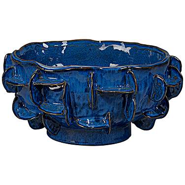 Jamie Young Helios Cobalt Blue Ceramic Decorative Bowl