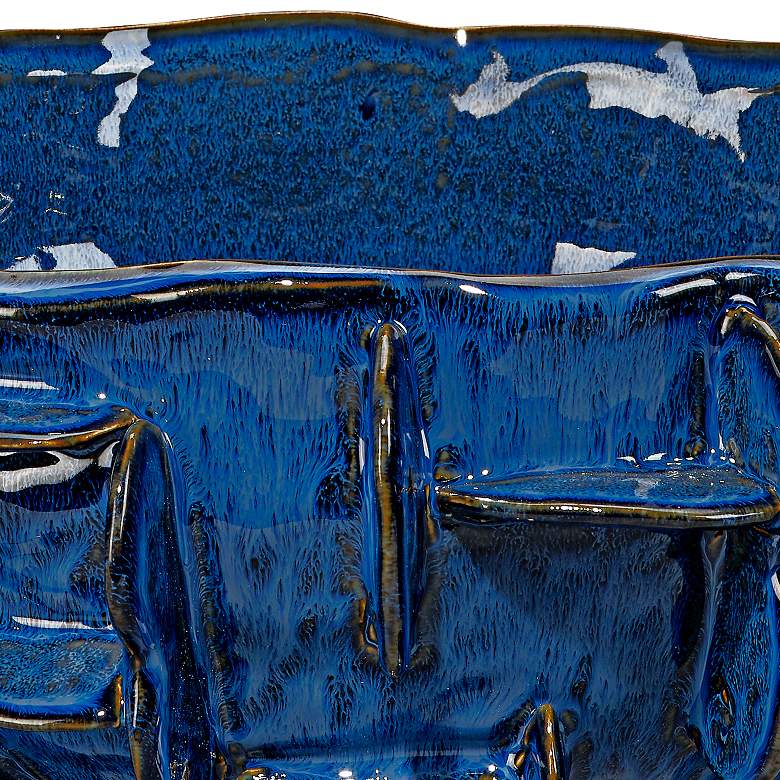 Image 2 Jamie Young Helios Cobalt Blue Ceramic Decorative Bowl more views