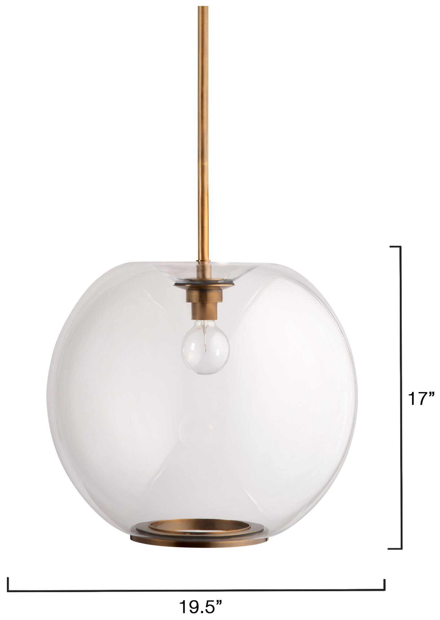 Image 3 Jamie Young Helium 1-Light Blown Glass Pendant more views