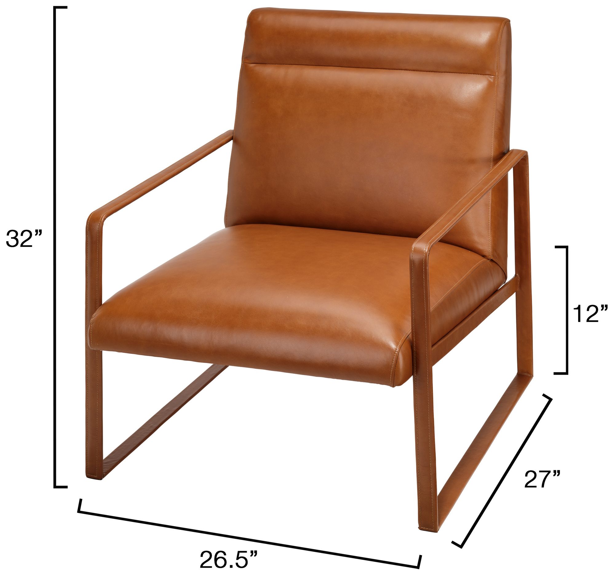 Image 3 Jamie Young Hemingway Leather Accent Cha more views