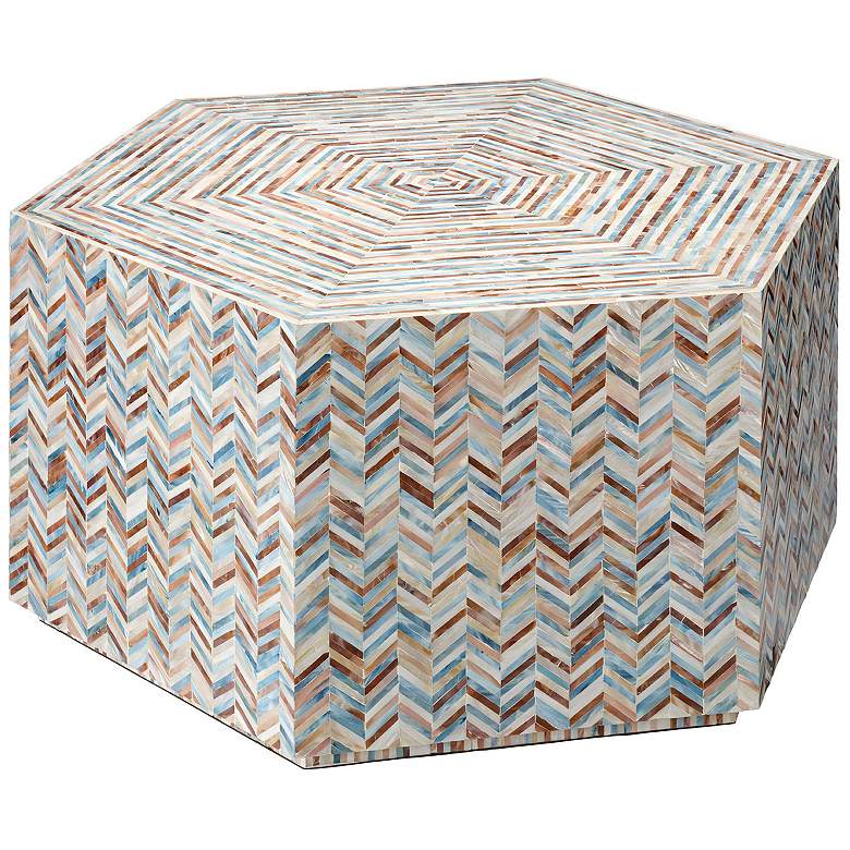 Image 1 Jamie Young Hepburn Mother of Pearl Hexagon Coffee Table