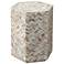 Jamie Young Hepburn Mother of Pearl Hexagon Side Table