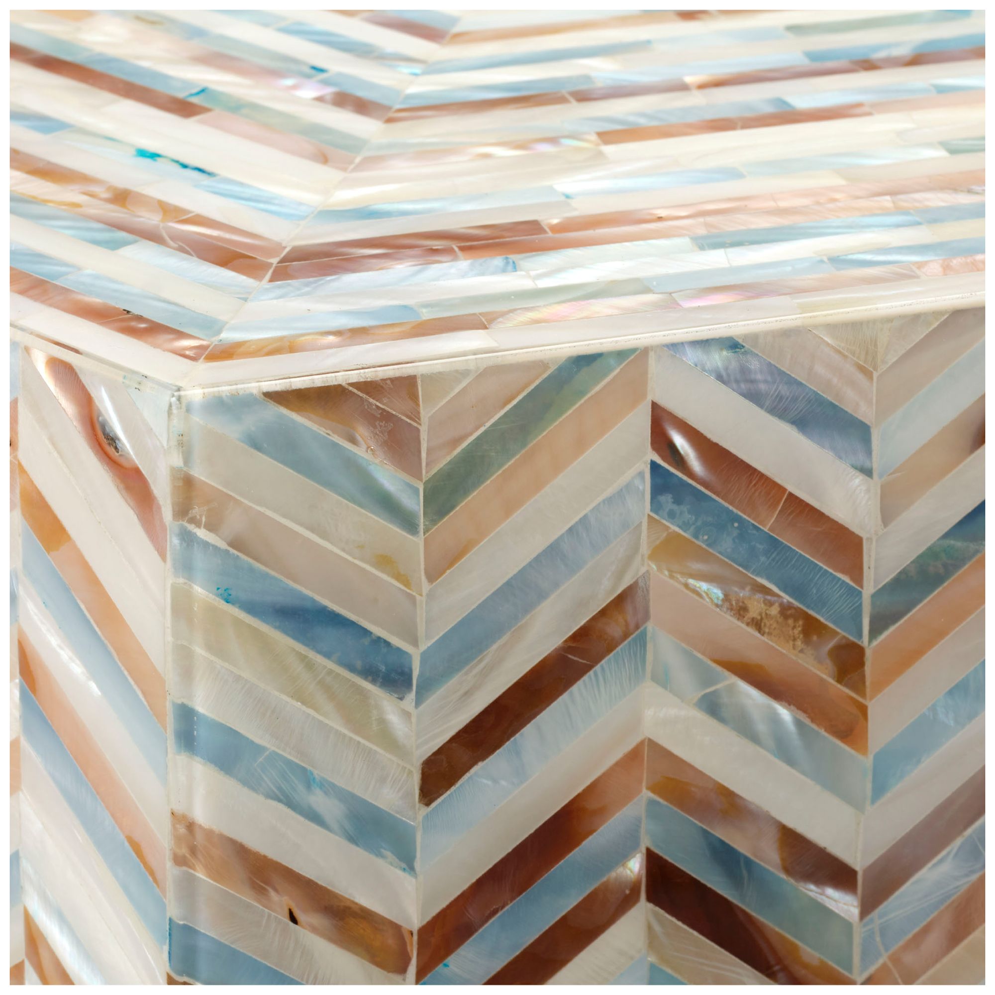 Image 4 Jamie Young Hepburn Mother of Pearl Hexagon Side Table more views