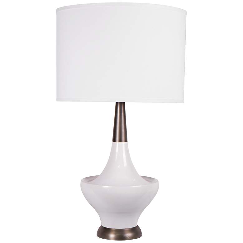 Image 1 Jamie Young Hialeah White Cast Metal Table Lamp