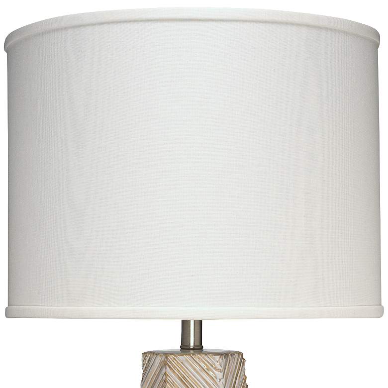 Image 3 Jamie Young High Rise Cream Chevron Ceramic Table Lamp more views