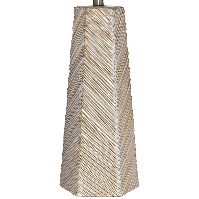 Image 4 Jamie Young High Rise Cream Chevron Ceramic Table Lamp more views