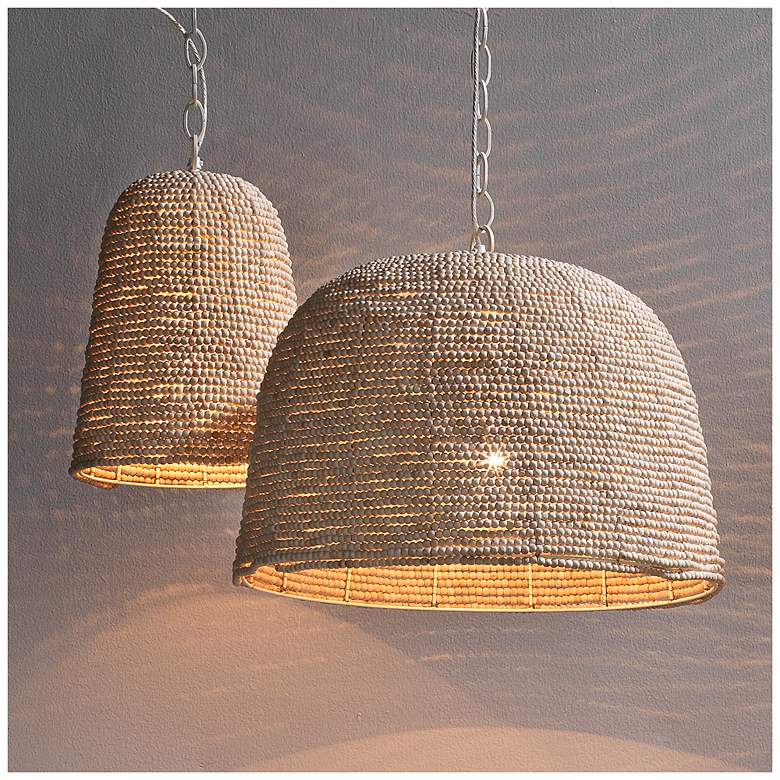 Image 7 Jamie Young High Tide Wood Beaded 1-Light Pendant more views