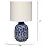 3_Jamie Young Highland Ceramic Table Lamp with Linen Shade more views