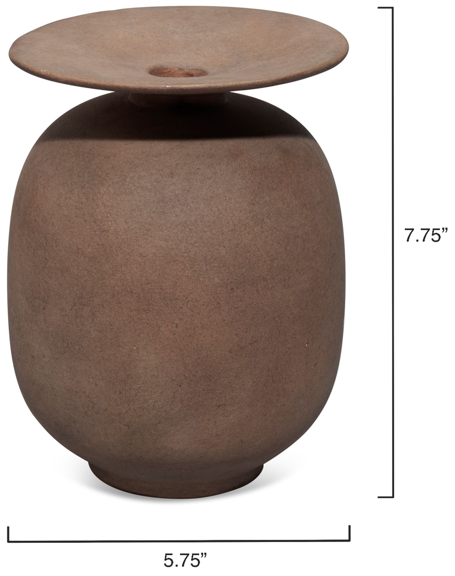 Image 3 Jamie Young Highland Decorative Ceramic Vase 7.75" in Brown more views