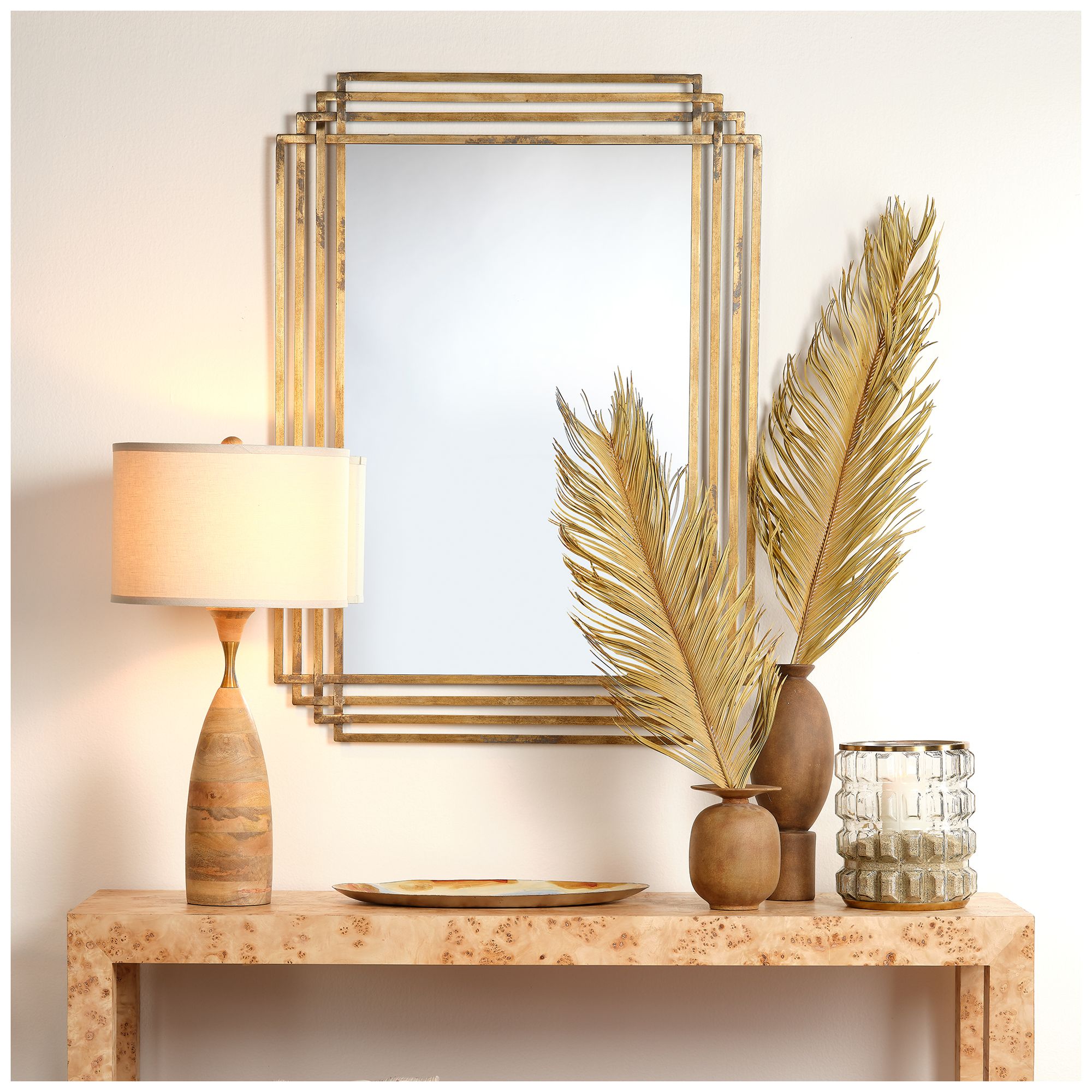 Image 7 Jamie Young Highland Decorative Ceramic Vase 7.75" in Brown more views