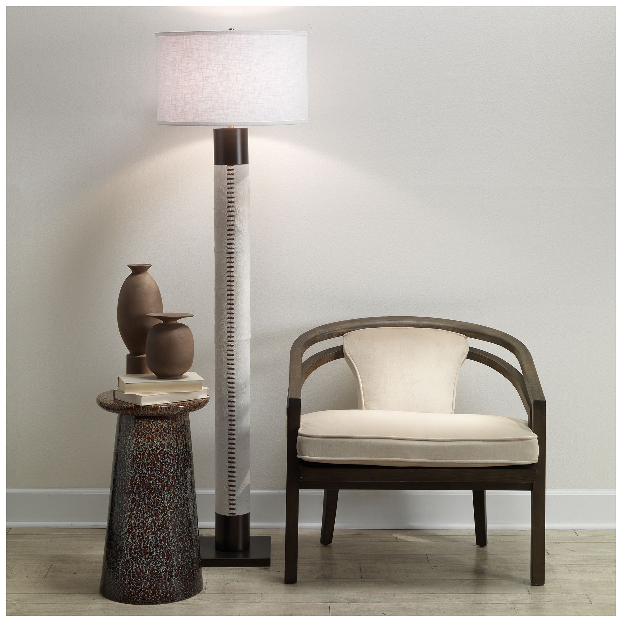 Jamie Young Highland Decorative Ceramic Vase 7.75" in Brown