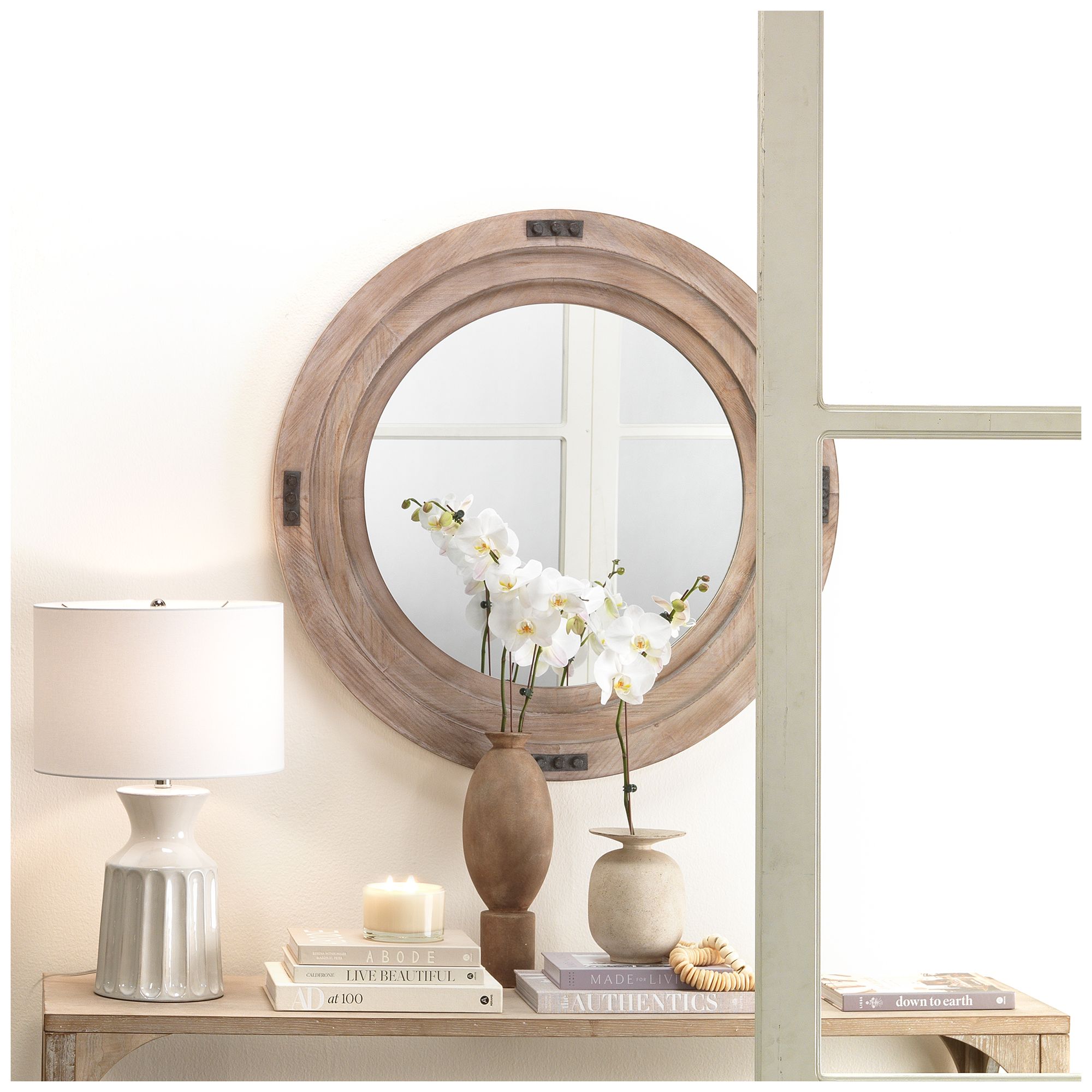 Image 6 Jamie Young Highland Decorative Ceramic Vase 7.75" in Cream more views