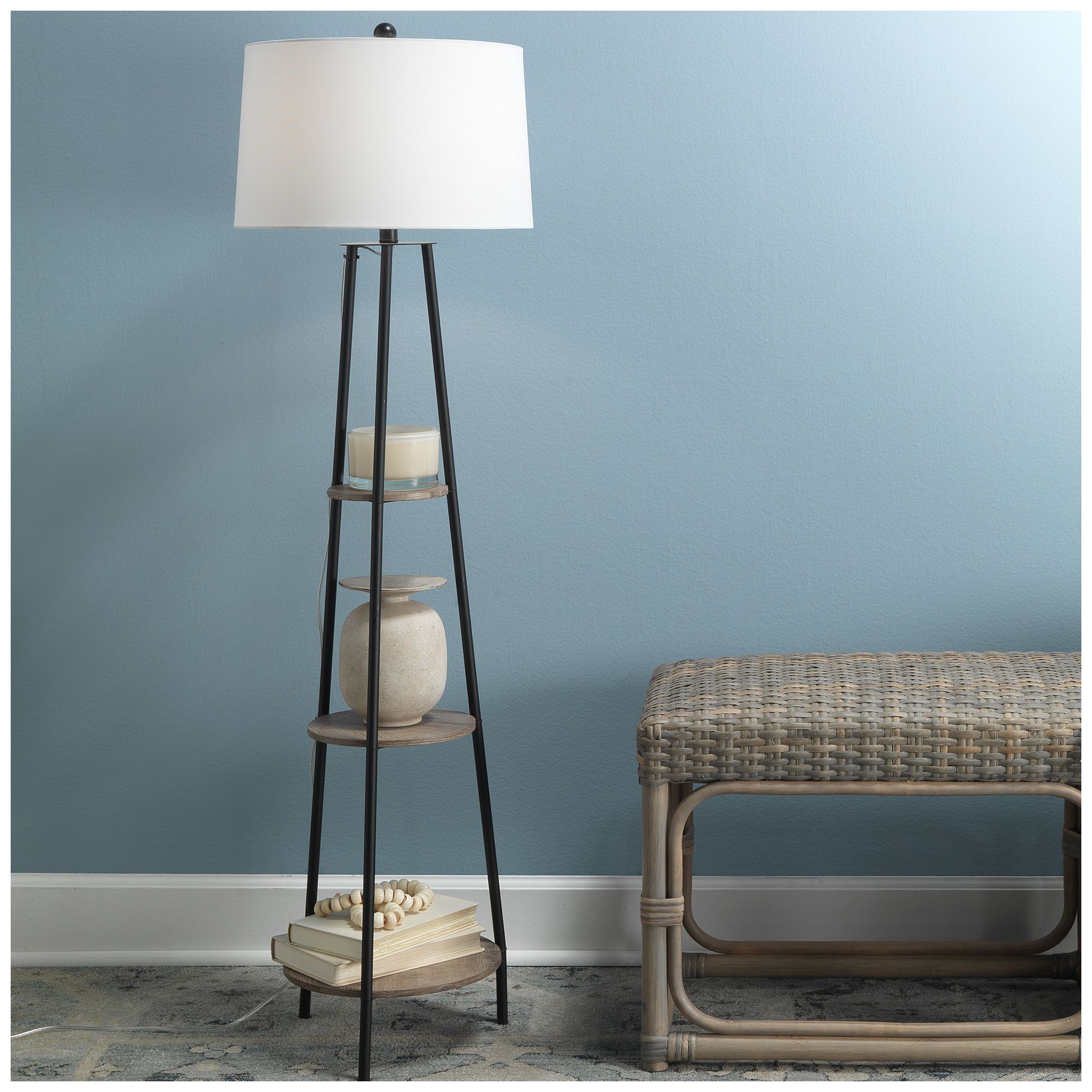 Jamie Young Highland Decorative Ceramic Vase 7.75" in Cream