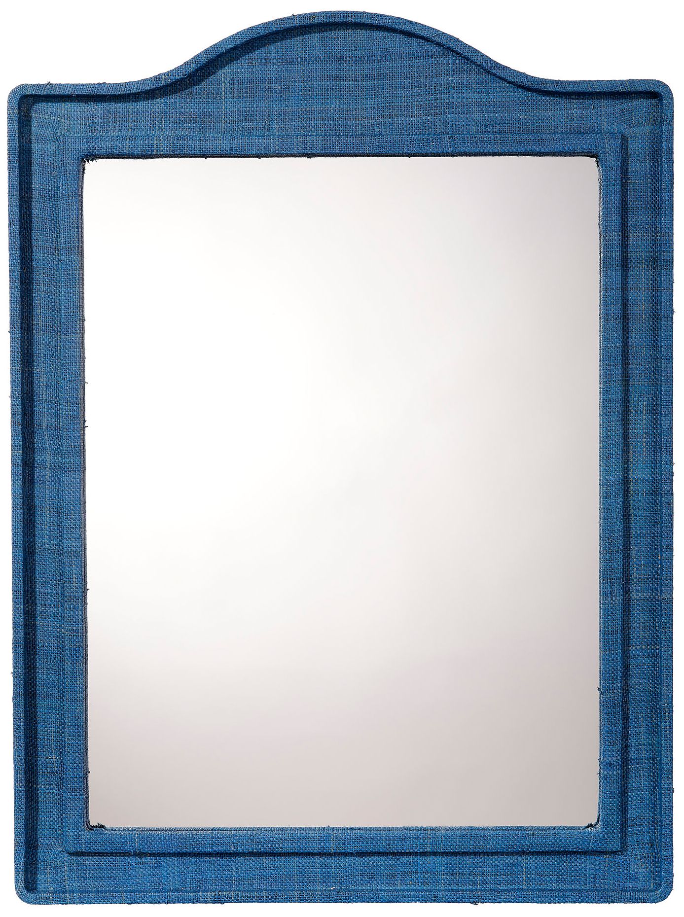 Image 2 Jamie Young Hilltop 35" x 26" Arch Wall Mirror in Indigo Raffia