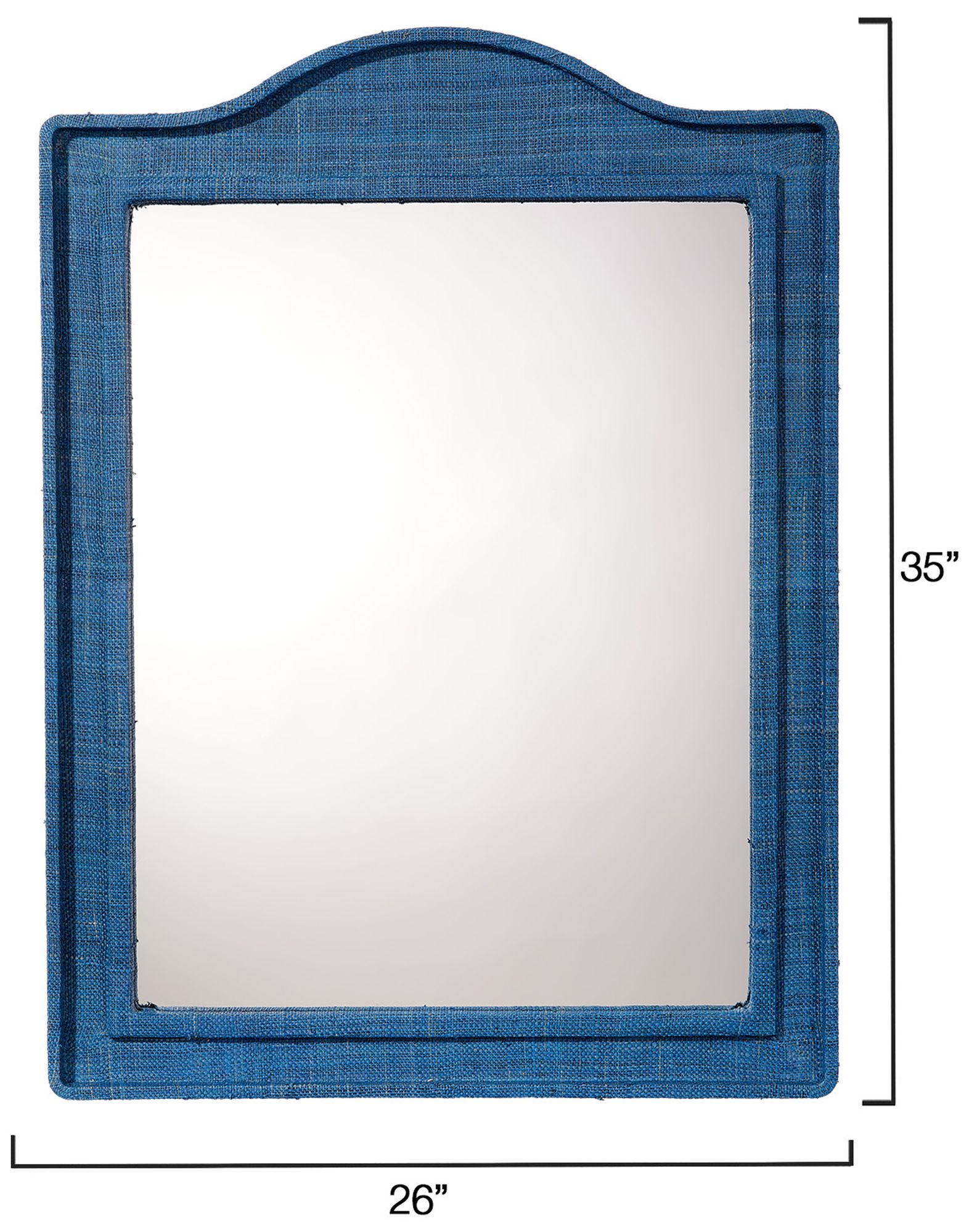 Image 3 Jamie Young Hilltop 35" x 26" Arch Wall Mirror in Indigo Raffia more views