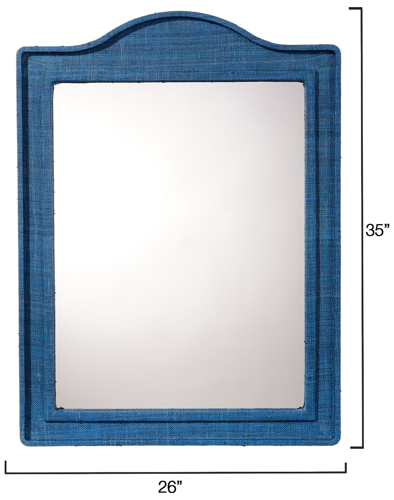 Image 7 Jamie Young Hilltop 35" x 26" Arch Wall Mirror in Indigo Raffia more views