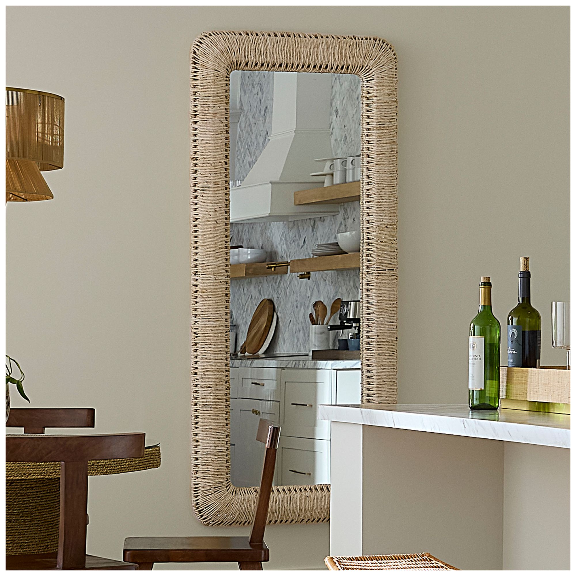 Image 2 Jamie Young Hollis Rectangle Rope Floor Mirror more views