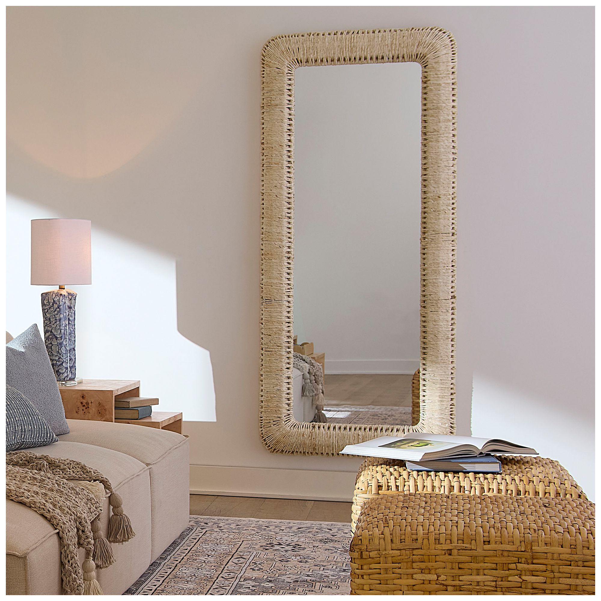 Image 5 Jamie Young Hollis Rectangle Rope Floor Mirror more views