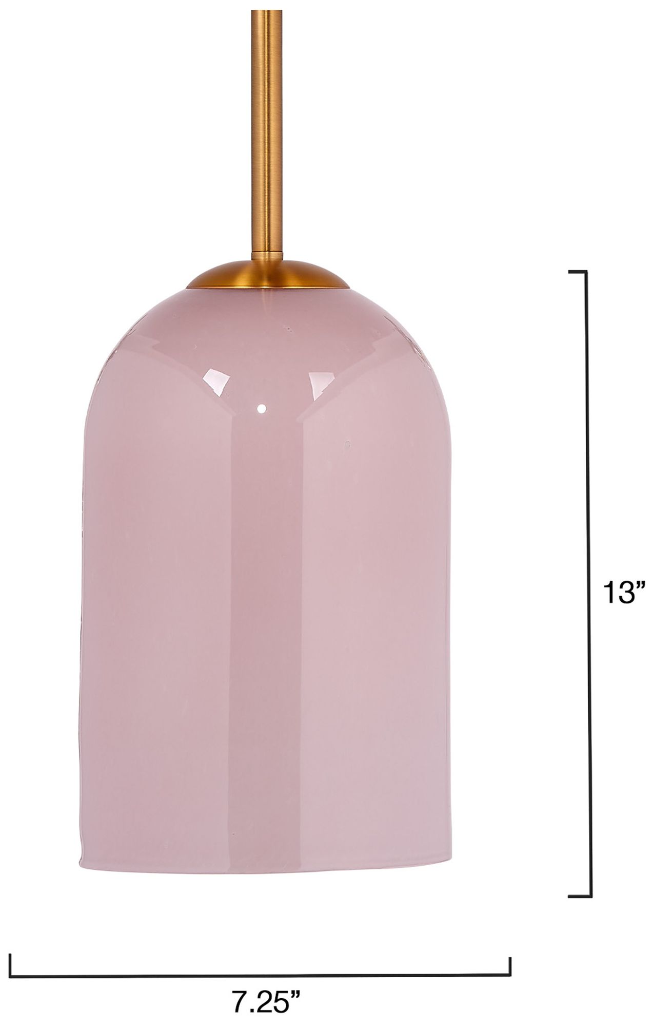 Image 3 Jamie Young Holt 1-Light Pink Glass Pendant more views